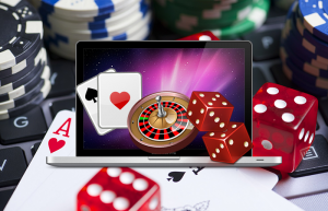 Dice cards and roulette laptop